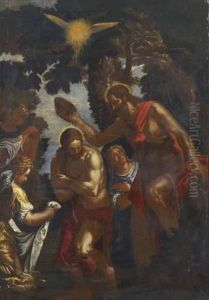 Le Bapteme Du Christ by Alessandro Turchi