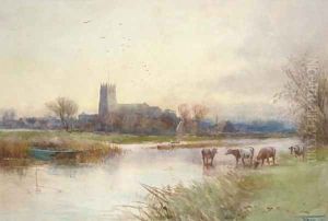 Christchurch view by Henry Charles Fox