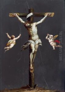 Cristo Crocefisso Con Due Angeli by Alessandro Turchi