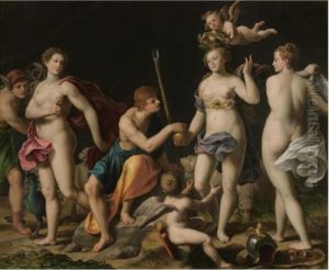 The Judgement Of Paris by Alessandro Turchi
