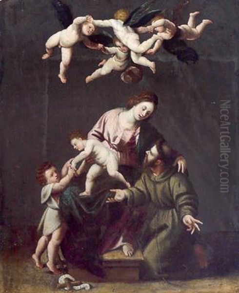 La Vergine Con Il Bambino E San Giovannino Appaiono A San Francesco - view 1