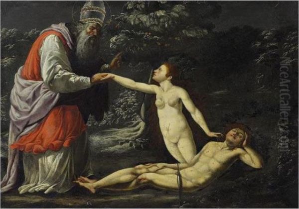 Adam Et Eve Avec Dieu Le Pere - view 1