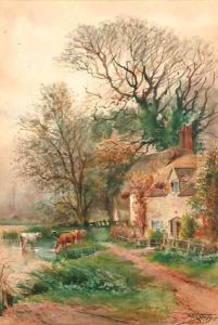 Old cottages at Burpham, Sussex