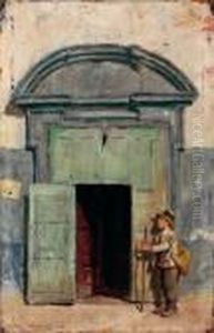Davanti Alla Chiesa by Celestino Turletti