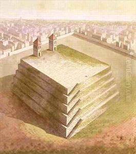 A Teocalli in Mexico by Paolo Fumagalli