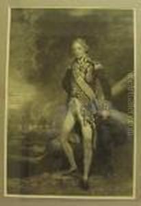 Admiral Lord Nelson, Mezzotint Portrait Without Lettering. by Joseph Mallord William Turner