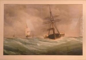 War Steamers Running Down Channel War Steamers Running Down Channel