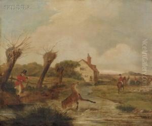 Lot Of Two Scenes Of Stag Hunting Lot Of Two Scenes Of Stag Hunting