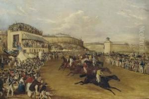 Cardinal Puff Winning The Tradesman's Plate At Chester Races by Francis Calcraft Turner