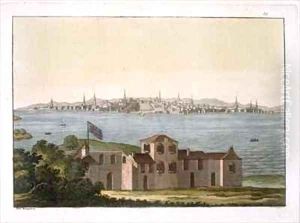View of Boston from Le Costume Ancien et Moderne by Paolo Fumagalli