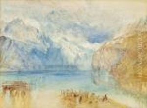 The Lake Of Lucerne From Fluelen by Joseph Mallord William Turner