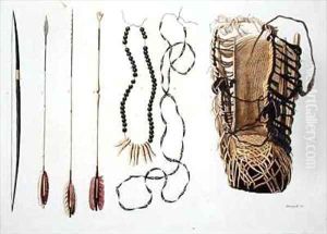 Weapons tools and jewellery of Puri and Botocudos tribes Rio Grande region Paraguay and Brazil