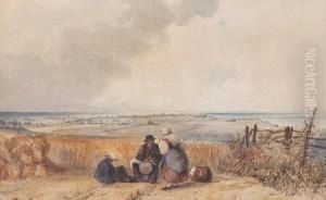 Haymakers Resting In A Field Near Testcombe by William Turner
