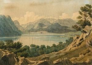 View Over Ulswater, Helvellyn In The Distance