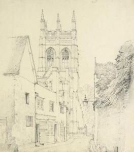 View Down Magpie Lane Towards Merton College Chapel, Oxford.