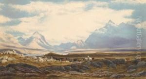 An Extensive View Of The Isle Of Skye With Cattle In Theforeground by William Turner