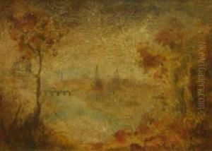 Newcastle Upon Tyne Evening Sunset by William Eddowes Turner