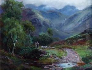 On The Road To Walendlath From Borrowdale, 
Scawfell In The Distance