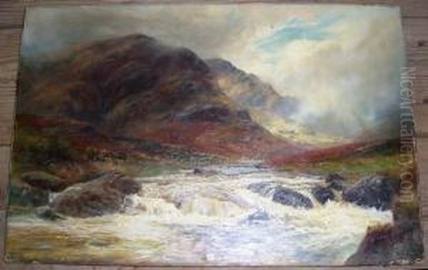 Mountainous Landscape With Stream - view 1