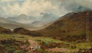 Snowdon - Among The Mountains Near Capel Curig, North Wales by William Lakin Turner