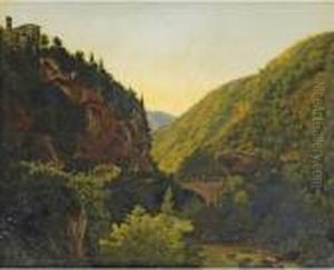 Pont Et Aqueduc En Ruine A San 
Cosimato [ ; Bridge And Acqueduct In Ruins, San Cosimato; Oil On Paper 
Laid Down On Canvas ; Inscribed On The Reverse]