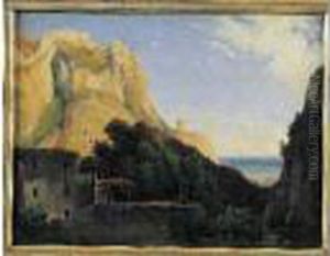 Vue De La Cote Amalfitaine by Lancelot Theodore Turpin De Crisse
