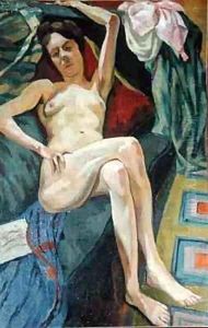 Woman on Sofa by Roger Fry