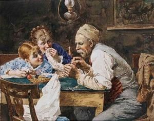 Abuelo Con Ninos by Ramon Tusquets y Maignon
