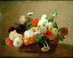 Still life with Flowers by Theodore Fantin-Latour