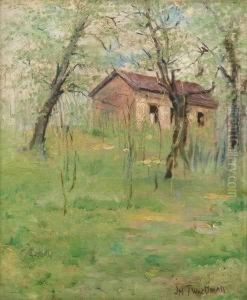 Cabin In The Woods In Spring by John Henry Twachtman