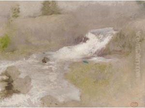 The Waterfall by John Henry Twachtman