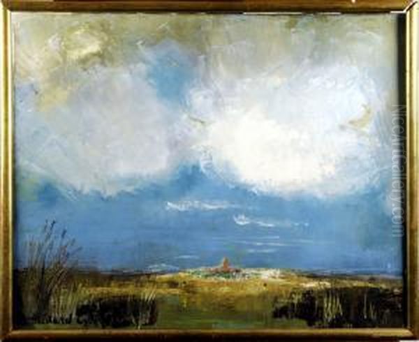 Paysage Avec Village Dans Le Lointain - view 1