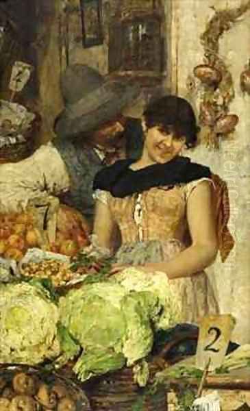 A Venetian Vegetable Stall Courtship - view 1