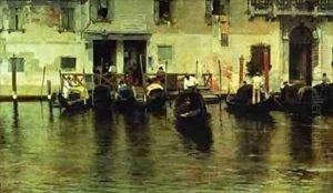 Traghetto della Maddalena by Giacomo Favretto