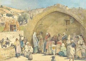 The Virgin's fountain, Nazareth by John Fulleylove