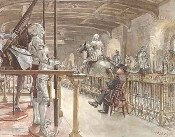In the chamber of the White Tower, Tower of London by John Fulleylove