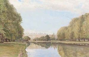 Hampton Court Palace from the Long Water by John Fulleylove