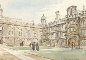 The quadrangle at Clare College, Cambridge by John Fulleylove