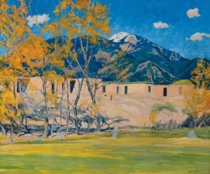 Title: Taos Lane by Walter Ufer