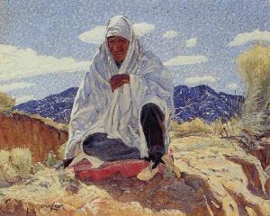 Signed W. Ufer, L.l.; Also
Signed And Titled February Sun By Walter Ufer And W.ufer-february Sun On
The Stretcher by Walter Ufer