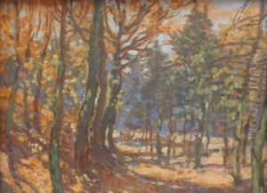 Autumn In The Forest by Josef Ullmann