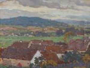Panoramic View Of A Landscape by Josef Ullmann
