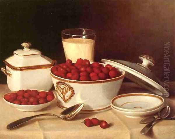 Strawberries and Cream 1875 by John Francis