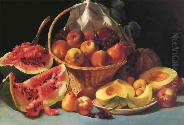 Still Life with Melons, Peaches and Grapes Date unknown - view 1