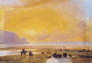 Couche De Soleil Sur La Plage by Johann Jakob Ulrich