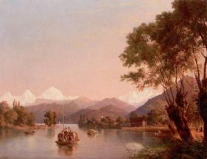 Thunersee Mit Blick Auf Eiger by Johann Jakob Ulrich