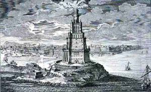 Lighthouse at Alexandria built by Ptolemy the Great Egypt by Johann Bernhard Fischer von Erlach