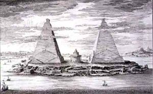 The Two Pyramids of Moeris King of Egypt and his Wife by Johann Bernhard Fischer von Erlach