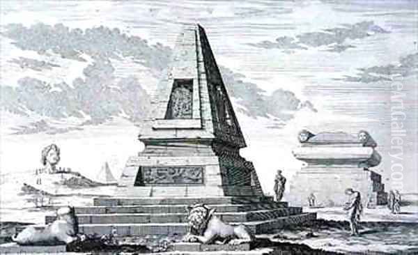 Pyramids marking the Tomb of King Sotis of Egypt found in the ruins of Heliopolis - view 1