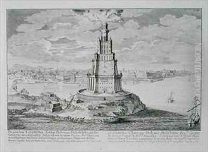 The Pharos of Alexandria by Johann Bernhard Fischer von Erlach